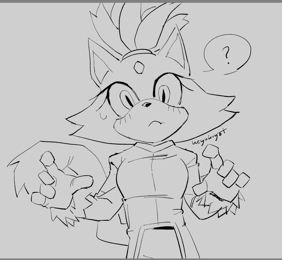 KeyuKiyoo's tweet photo. decided to try to draw Blaze again after 5 years https://t.co/7MJEfKSIIG