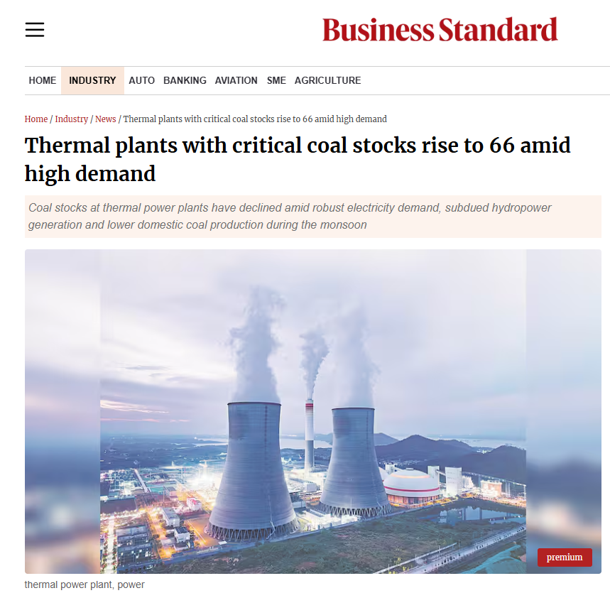 HydroCarbon777's tweet photo. Indian thermal plants with critically low coal stocks have worsened to 66, as high power demand &amp; monsoon logistics issues have strained inventories.. #coaltwitter $WHC.AX $YAL.AX $NHC.AX $SMR.AX $TER.AX $BTU $CNR $TGA.L $GLEN $COAL https://t.co/sGQmsu6ahA