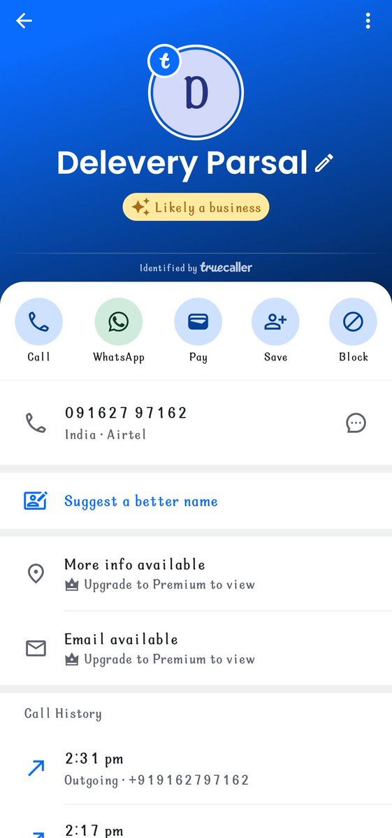 FaishalAliybt's tweet photo. Ye Banda delevery parsal ke naam par logo ko thag raha hai please iss no ki janch kar @CyberPol_Patna
@bihar_police @officecmbihar https://t.co/Q6M4pESZKb