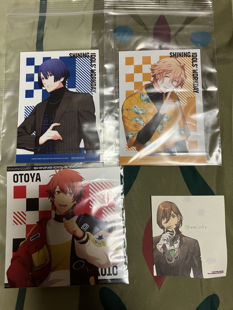 mminkr's tweet photo. 【交換】うたプリ ドラマCD  SHINING IDOLS' WORKDAY  

ブロマイド
譲）真斗、那月
求）嶺二、蘭丸

アナザージャケット
譲）音也
求）嶺二

9/19池袋（アニナイト2部参加）での手渡し希望です。 https://t.co/8FmpihXKNk