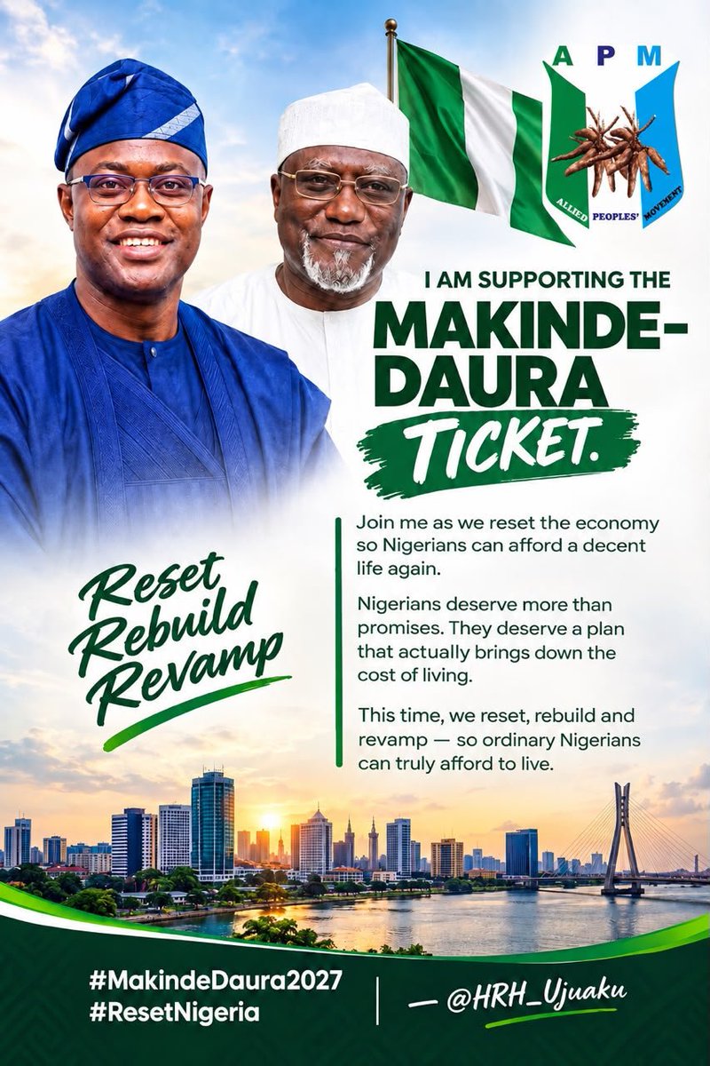 missolabisi1's tweet photo. The Oyo State example speaks for itself.

Under Engr. Seyi Makinde: pensions cleared, salaries paid on time, workers prioritized, economy stabilized.
That's not luck. That's leadership.

Time to take that blueprint national.
Join the #ResetNigeria movement https://t.co/XTCQ8UJjlk