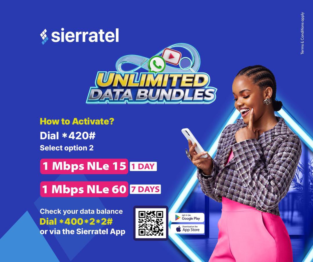 Sierratelsl's tweet photo. We give you the freedom to choose what’s best for YOU🤩. 

With our Star Data Bundles and Unlimited Data Bundles, explore more options to get data and enjoy many ways to stay online😉. 

Dial *410# to subscribe to the Star Bundles or *410# for the Unlimited Bundles💙.

#SaloneX https://t.co/abgACDUQoz