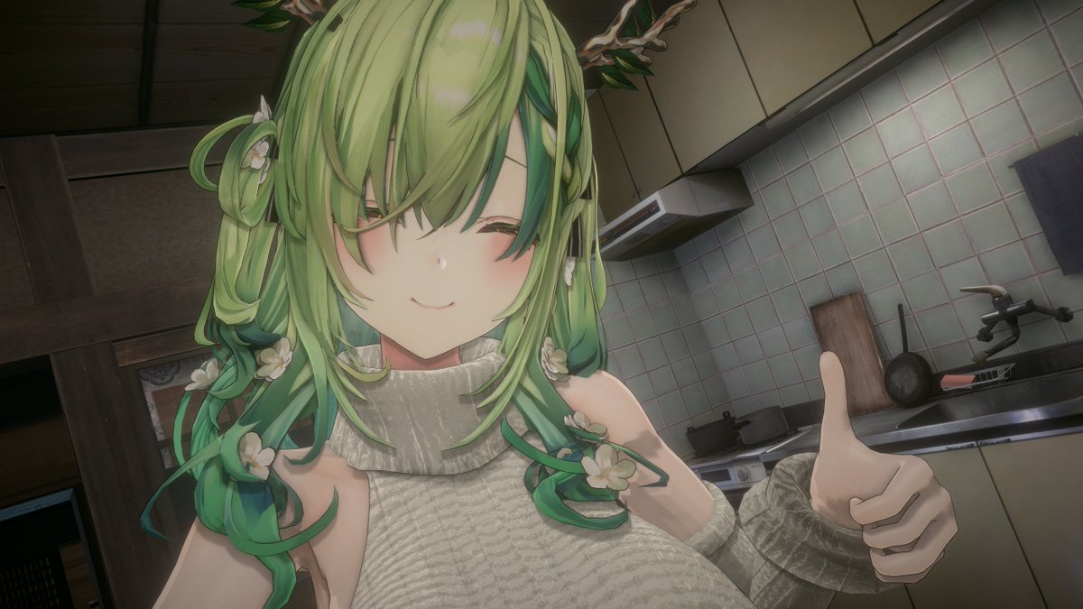 EterhiaVRC's tweet photo. Good day, everyone~~ 💚👍

#VRChat #VRC #VRChatAvatar https://t.co/Syynlf8AM1