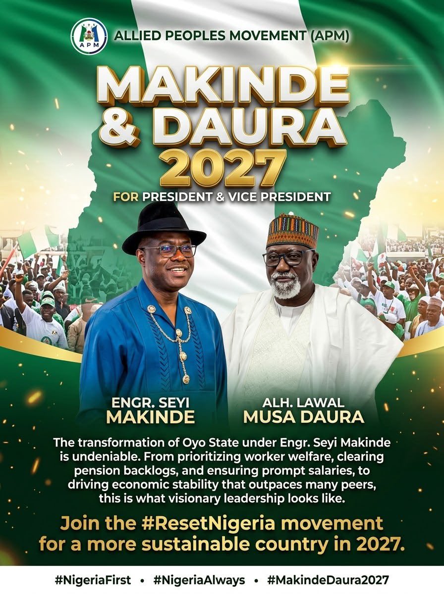 resetnija's tweet photo. #MakindeDaura2027:

The transformation of Oyo State under Engr. Seyi Makinde is undeniable. From prioritizing worker welfare, clearing pension backlogs and ensuring prompt salaries, to driving economic stability that outpaces many peers. https://t.co/vOFF2nIy0g