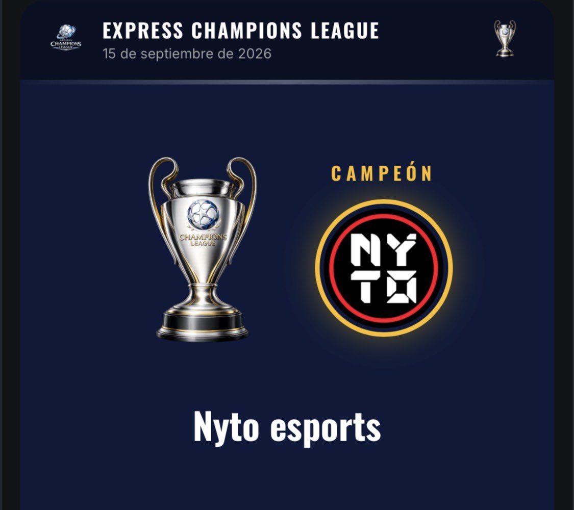 Its_CubanGoat's tweet photo. Está Noche hemos ganado 
''LA CHAMPIONS'' de la @LaCasadeClubes y @AFJSpain 
Vamos @Nyto_eSports a por más 
1⚽️ y 2 Asís mi contribución 
@ClubesSinPlan @monik_chan 
@ProClubsMarketX https://t.co/Hhu06BbLlH