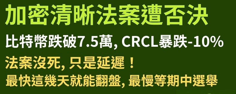 CLARITY Act 被否決, 加密市場還能翻盤嗎?