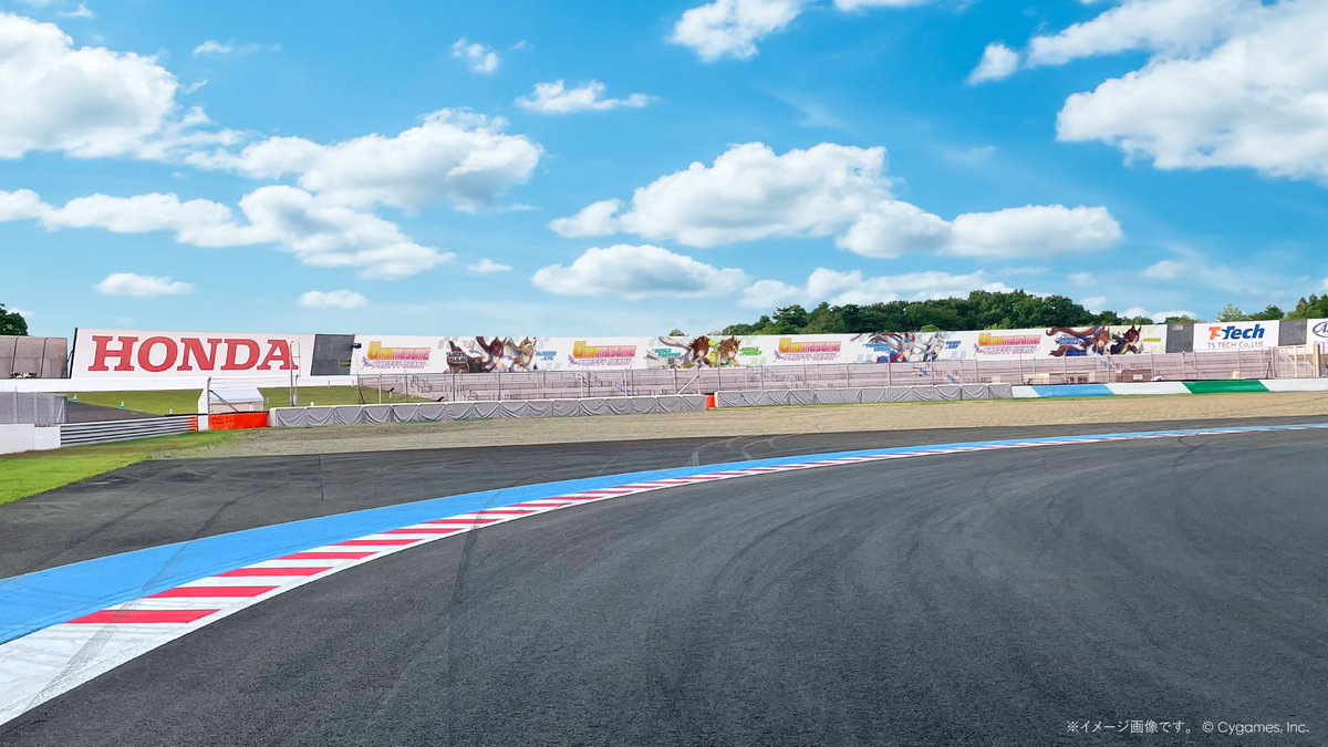 motegi_official's tweet photo. 10/2(金)～4(日)🗓️
『ウマ娘 プリティーダービー』がMotoGP™日本グランプリのオフィシャルイベントパートナーに就任！
 
ウオッカやダイワスカーレットなど8キャラクターのウマ娘がデザインされた全長約155mの特大サイネージも登場！
https://t.co/pO89tIIveE

#MotoGP
#JapaneseGP
#ウマ娘
@uma_musu https://t.co/7k7b5Yo0sf