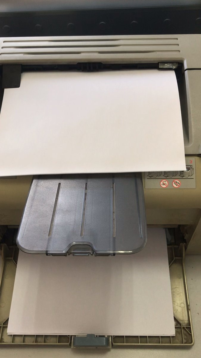 smilc631107's tweet photo. Just tried to print 20 copies of my report and accidentally selected 200—now the office printer’s chugging like a marathon runner, and my intern’s hiding in the supply closet. #WorkChaos https://t.co/iizsMVih6j