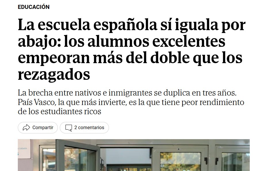 BertaGDeVega's tweet photo. Esto que cuenta @olgarsanmartin es un problema país. Menos a bachilleratos tecnológicos, menos a ingenierías, menos en empresas punteras. La poca atención a un lado de la campana de Gauss, que dice @Recuenco https://t.co/KQPnrCcrT0
