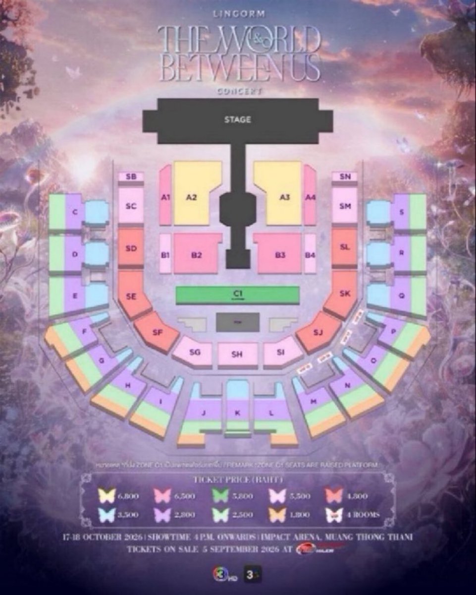 premiumticgrai's tweet photo. wts lfb bkk
"LINGORM 'THE WORLD BETWEEN US' CONCERT"

3x A2 seats
2x B2 seats
2x C1 seats

side by side
Foreigners can buy also

DM 📥
#LINGORMCONCERT #หลิงออม #LINGORM https://t.co/k0NzCES0c8
