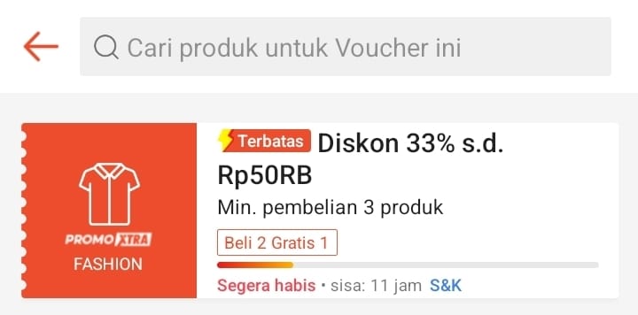 Domensy's tweet photo. Voucher shopee beli 2 gratis 1 udh bisa dipakai, segera buat yg mau co

Diskon 33% s/d 50rb
https://t.co/XA8Y1Z1hU0

Beli minimal 3 produk fashion xtra dgn harga masing2nya minimal 20rb https://t.co/gfJPyRvkeY