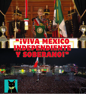elgatopolitico_'s tweet photo. 🔴​🔴¡Histórico!
Ante un Zócalo completamente lleno, la presidenta da uno de los Gritos de Independencia más emotivos:

"¡Viva la libertad!, ¡Viva la igualdad!, ¡Viva la justicia! [...] "¡Viva México libre, independiente y soberano!, ¡Viva México!", exclamó ante el Zócalo.🇲🇽 🥁🥁