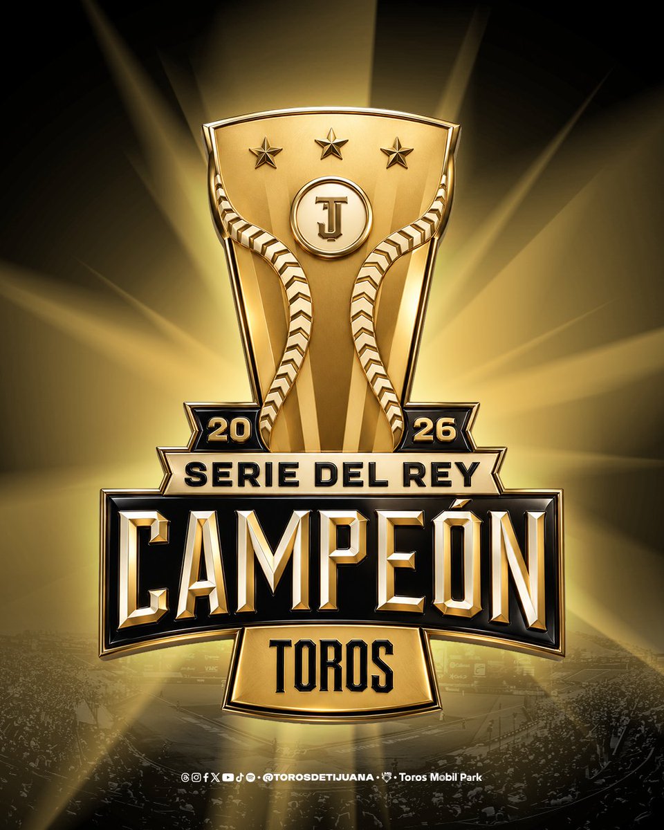 TorosDeTijuana's tweet photo. ¡SOMOS CAMPEONES DE LA LIGA MEXICANA DE BEISBOL BANORTE!

Tijuana, con pasión, dedicación y disciplina, hoy somos los nuevos monarcas de la LMB Banorte.

El tercer título para una ciudad que creyó desde el primer día.

¡SUFICIENTE NO ES SUFICIENTE!

#TorosDeCorazón https://t.co/cYY1Xilwuf