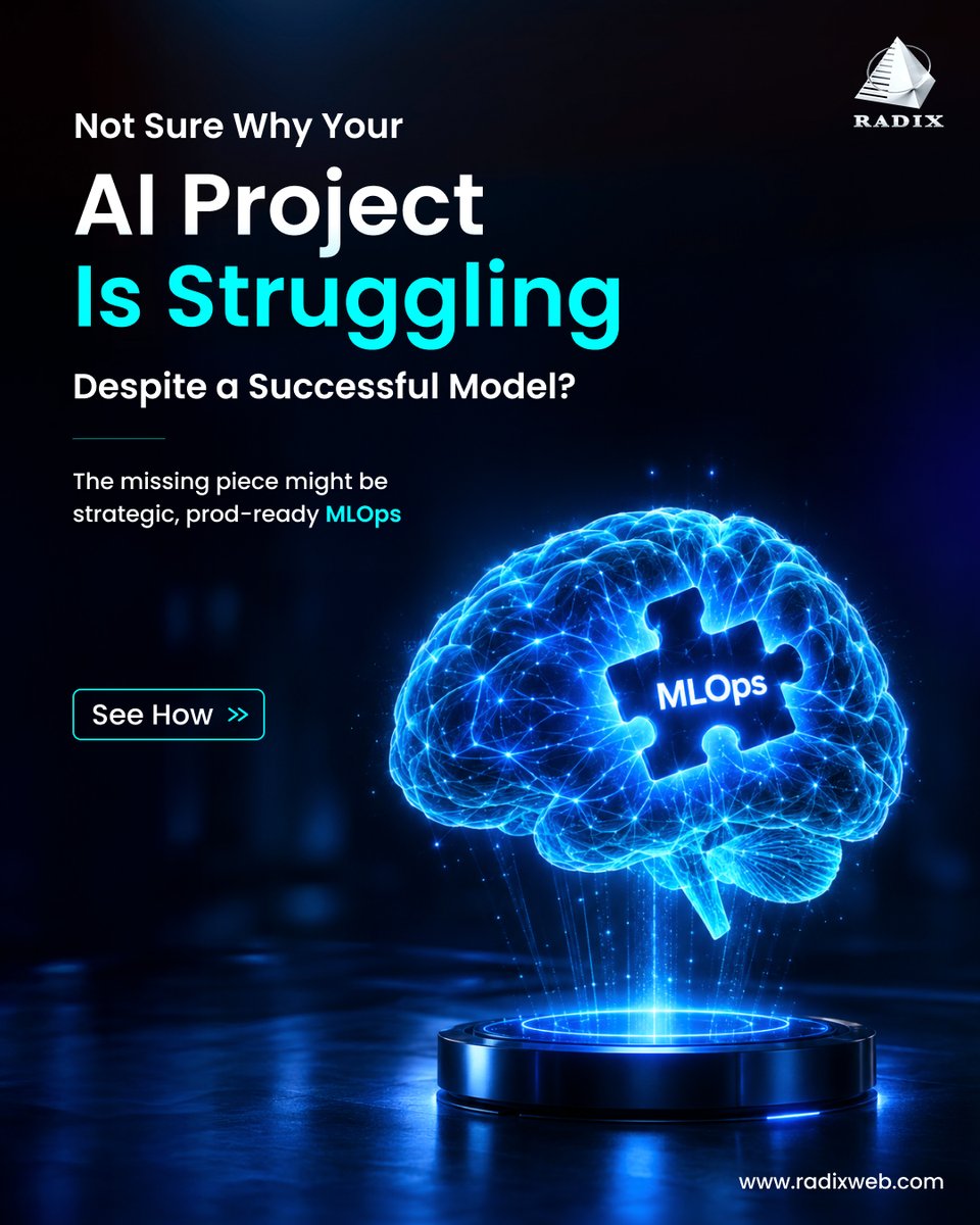 radixweb's tweet photo. Over 80% of enterprise AI initiatives fail to deliver business value.

The model may not be the problem. The missing piece could be #MLOps.

See what it takes to move #enterpriseAI from promising models to production-ready systems: https://t.co/lcsyJovdqB https://t.co/QJI4qyVRxc