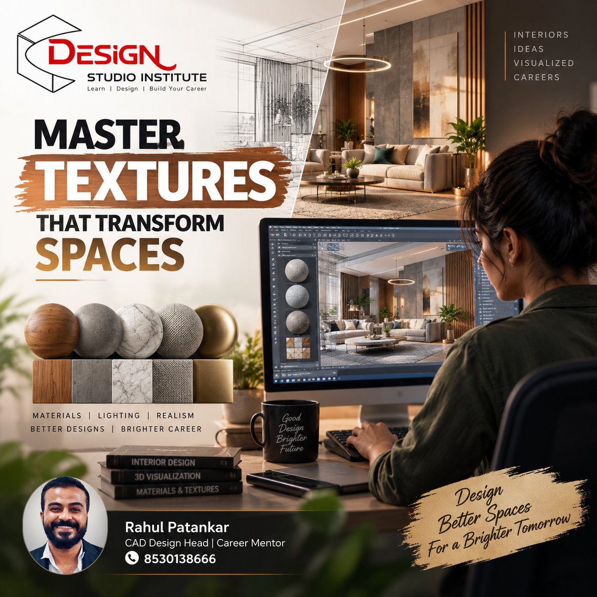 DesignStudioIns's tweet photo. Great 3D spaces need more than good modelling.
Mastering materials & textures in 3Ds Max can turn a basic model into a convincing architectural or interior visualization.
https://t.co/3RpzjBr6mM
#3dsMax #3DVisualization https://t.co/FZdI0jO0AW
