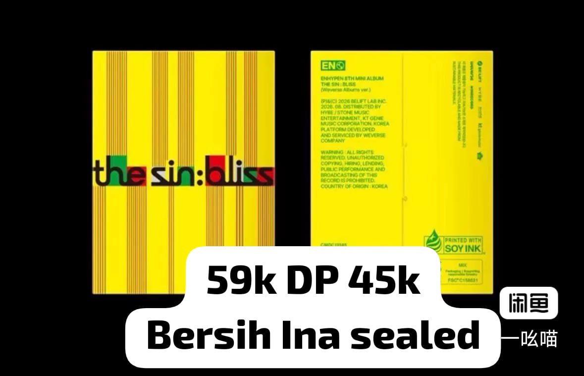 Chevyi_aigo's tweet photo. OPEN PO ALBUM ENHYPEN TS:B

📩 Engene ver : 85k DP 50k ea
📩 Weverse ver : 59k DP 45k ea
📩 PB VER : 145k DP 90k ea

📨Ready 🇨🇳
📨Sea Cargo

Link go :
https://t.co/sNsCRnvWlt

#ensell #wts https://t.co/ciaH6RZrLe