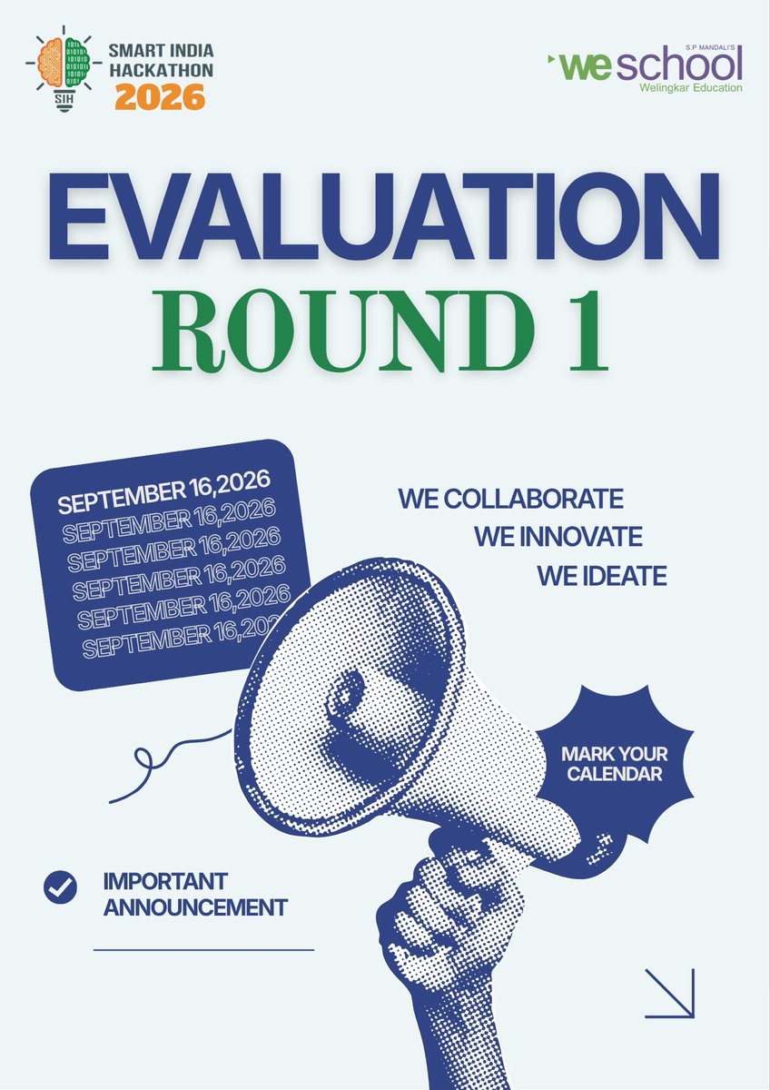 MumbaiIic's tweet photo. 🚀 Evaluation Round 1 is here! https://t.co/KV19O09oj8
