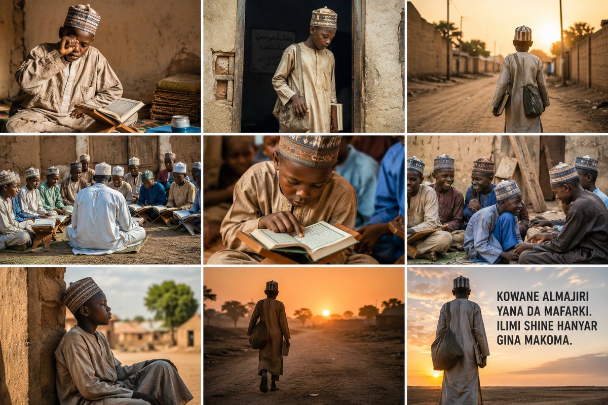 Muazzam_majidad's tweet photo. RAYUWAR ALMAJIRI

A bayan wannan ƙaramar fuskar, akwai babban buri da ba kowa yake gani ba.

Rayuwar almajiri rayuwa ce mai cike da ƙalubale, haƙuri da neman ilimi. Yana barin jin daɗin gida domin neman ilimin da yake fatan zai zama hasken a rayuwarsa nan gaba. https://t.co/zKARMWMQDr