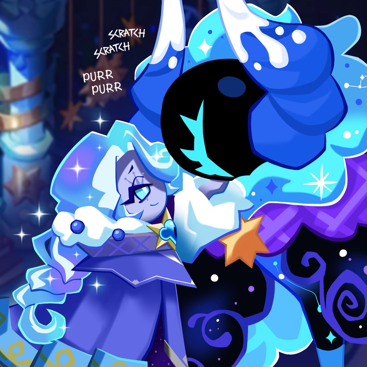 PureVanillyn's tweet photo. Now that I managed to find all the poor cookies you imprisoned during my absence-! 

… I must apologize for leaving you, I was not aware you would fare so poorly without me. I will be more considerate if we must separate again. 

Now who wants a scratch~? https://t.co/3qqAwR6krQ