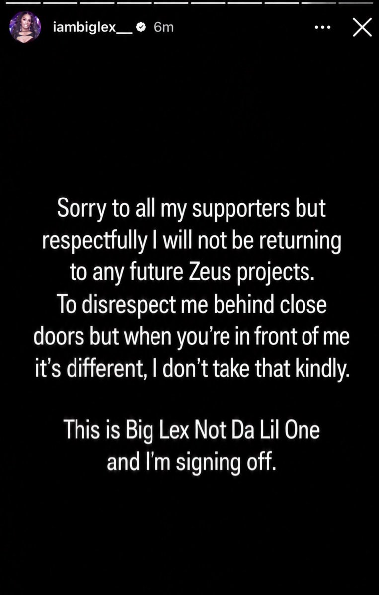 clippedbyzyren's tweet photo. Baddie VET’ Big Lex announced that she will not be on any future Zeus projects! 👀🍵

Do you think she’s telling the truth? 

#baddiesusa https://t.co/oZyYT1VrlI