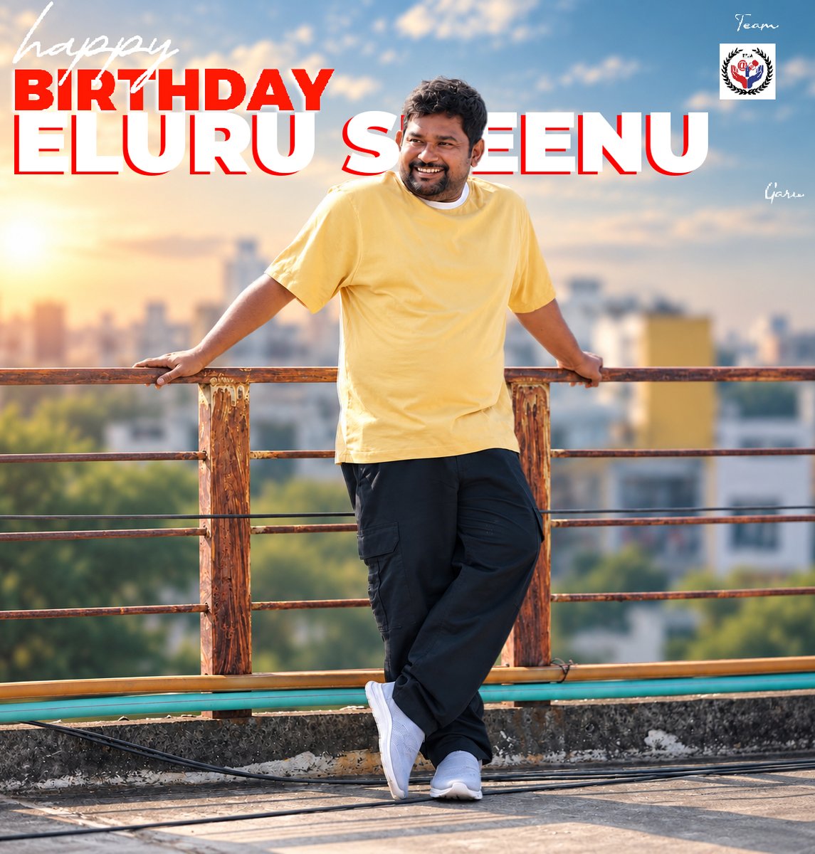 FilmJournalists's tweet photo. #TFJA Members  wishing to @IamEluruSreenu  garu a very Happy Birthday!

#HBDEluruSreenu https://t.co/v6ZPVFrnOZ