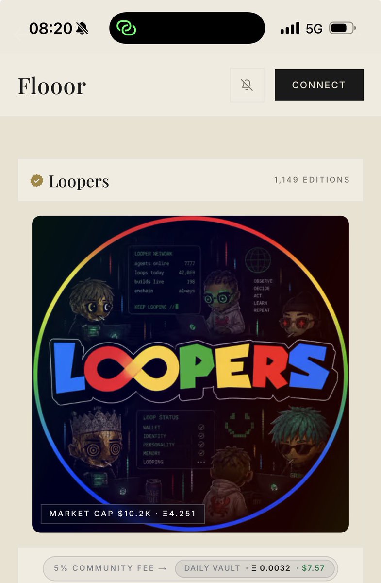 vrnouns's tweet photo. Loopers live on flooor📈

You can buy sell sign claim @base 

https://t.co/owIPK5wFYq https://t.co/Wk8mR95GHP