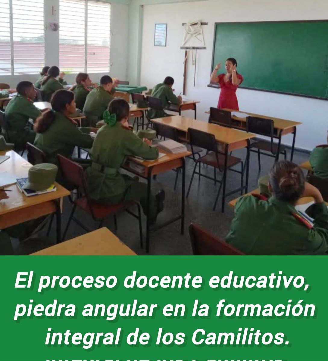 EjtoOccidental's tweet photo. 🔴🔵| En la Escuela Militar Camilo Cienfuegos de Pinar del Río se asegura,con disciplina y entrega,el Proceso Docente Educativo,piedra angular en la formación integral de nuestros jóvenes. 

 La EMCC, donde se forja el futuro con responsabilidad y amor a Cuba. 
#FARCuba 🇨🇺 https://t.co/bEUpXl6GgL