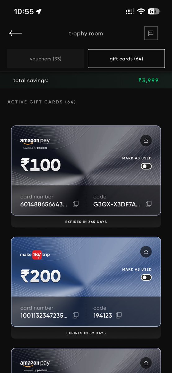 Sudippanda18's tweet photo. @dealztrendz Grabbed 3 MMT Bus Vouchers and 3 Amazon pay Vouchers https://t.co/3TymBlQ0cP
