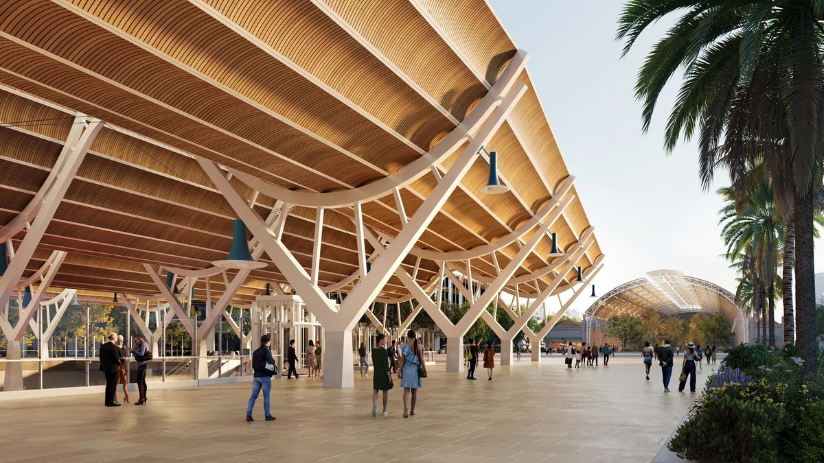 arquitect_viva's tweet photo. La propuesta de Sener, en colaboración con el estudio británico RSHP y el estudio valenciano ERRE, ganadora del concurso para la nueva Estación Central de Valencia. 
https://t.co/OJNzZp6dGL
El proyecto plantea un gran nodo intermodal que integra los servicios de Alta Velocidad, Cercanías y Metro.
La nueva infraestructura se configura como una estación subterránea, conectando de forma fluida la nueva Estación Central con la histórica Estación del Norte —cuyo acondicionamiento, como Bien de Interés Cultural, forma parte de la actuación—, y con el futuro Parque Central.