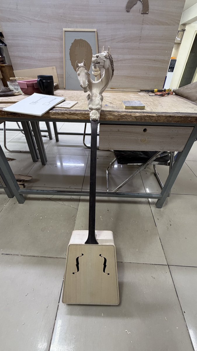 erkhlen's tweet photo. gratitude for Egshiglen Magnai for crafting my morin khuur, it's an honor receiving an instrument from Mr. Baigaljav, Mr. Enkhtaivan 🙏🏻 https://t.co/cPNQGilBvP