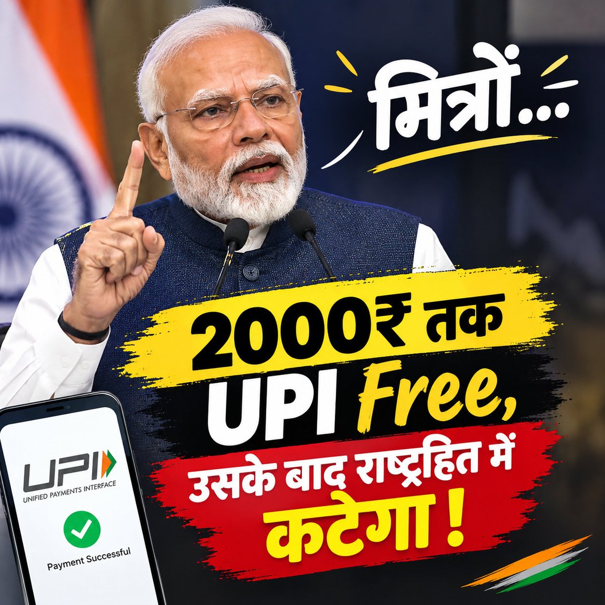aukhadse_'s tweet photo. मोदीजींचे आभारच मानले पाहिजेत 🙏

आधी नोटबंदी करून खिशातला पैसा काढला,
आता UPI वर चार्ज लावून फोनमधला पण काढणार.

पूर्ण पारदर्शक लूट. ना कॅश वाचेल, ना कॅशलेस. https://t.co/x1zq5qQfoU