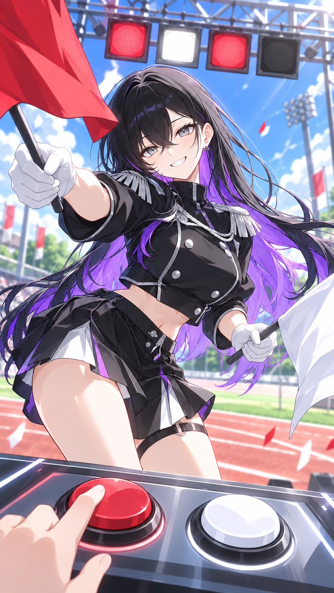 GG_AstraNova's tweet photo. Red button. White button. She’s already judging your timing.

Copy each flag on beat, but freeze for fake moves. Ten stages. Three retries. One rapidly shrinking attention span.

Play: https://t.co/czFmV48Kic
Create: https://t.co/DhRchqioZk

#gamedev #rhythmgame #memorygame https://t.co/kOlhNEp4vf