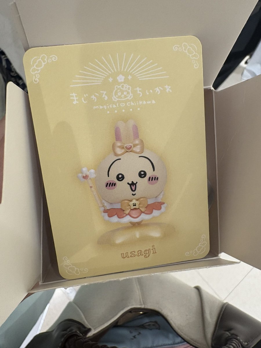 lwzven's tweet photo. 【交換】 ちいかわ 超まじかるちいかわGPSBOXスタチューフィギュア

譲)うさぎ
求)ハチワレ

カードで確認したため、未開封です。
今名古屋PARCOにいますので、手渡し可能です。
今日以降は郵送交換希望です。
お気軽にお声掛けください🙇‍♀️ https://t.co/oDzZsGnNNf