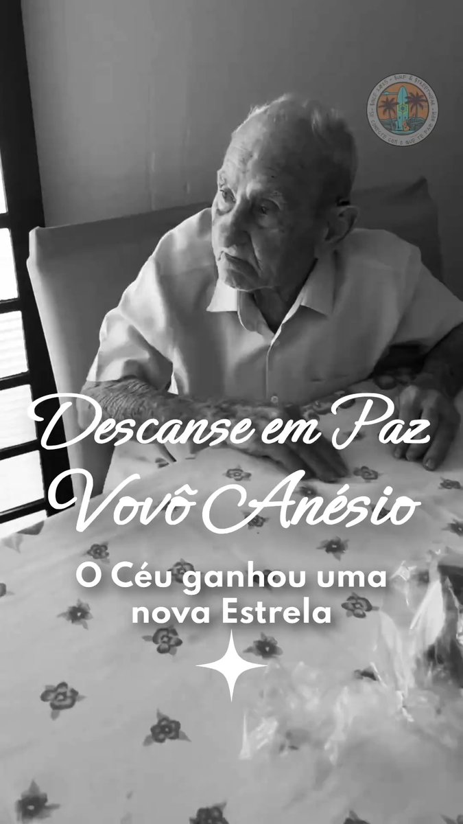SEUARANHA's tweet photo. 💔 Vovô Anésio (88 anos) nos deixou, mas seu legado virou eterno na internet
Morreu neste sábado (13), aos 88 anos, o influenciador digital Vovô Anésio — nome que conquistou o Brasil com sua rotina simples, seu carisma contagiante e suas mensagens https://t.co/53eDgJ8z3n