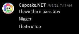 HDZunkz's tweet photo. @discord @discord_support 
this person called me the n-word and y'all haven't done anything. https://t.co/FIsoWJelME