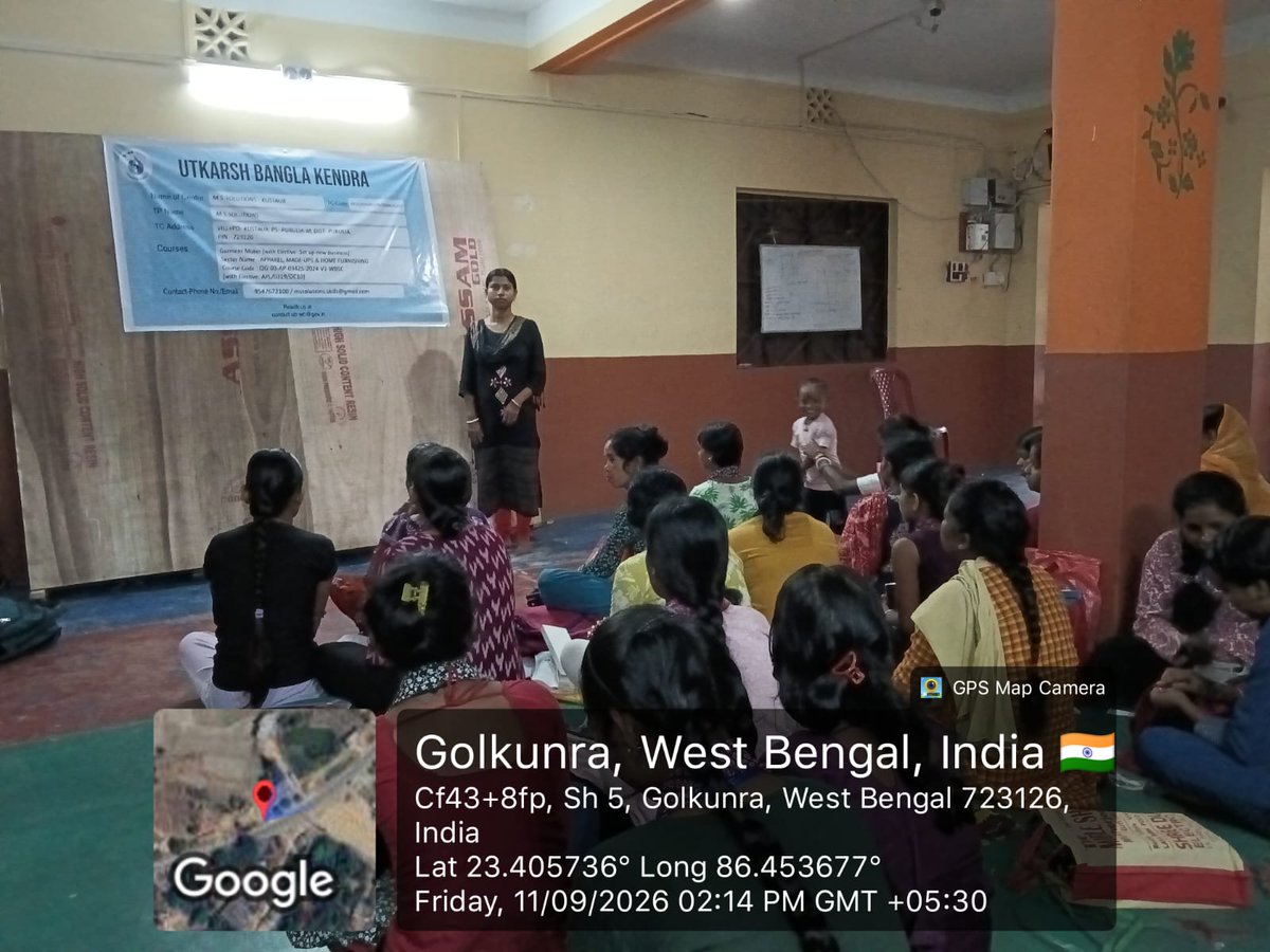 ukbprl's tweet photo. Utkarsh Bangla, Purulia, young women are building their skills through the Garment Maker [with Elective: Set Up New Business] course at M S SOLUTIONS – Kustaur, supported by Training Partner MS SOLUTIONS.
#pbssd
#skilldevlopment
#skillindia https://t.co/VlQGQCRvOy