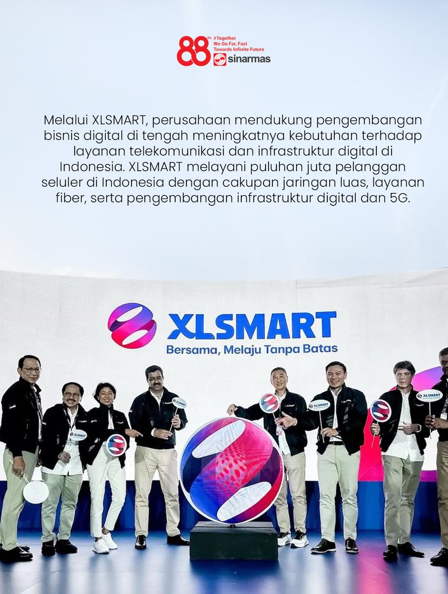 Sinar_MasID's tweet photo. Bukan hanya perusahaan energi, PT Dian Swastatika Sentosa Tbk (DSSA) kini juga membangun fondasi digital teknologi di Indonesia lewat empat anak usahanya, yaitu XLSMART, MoraRepublic, SM+, ASIX, dan BTS. 

#SinarMas
#MelajuBersama
#Simaspedia https://t.co/tmBRz0oneX