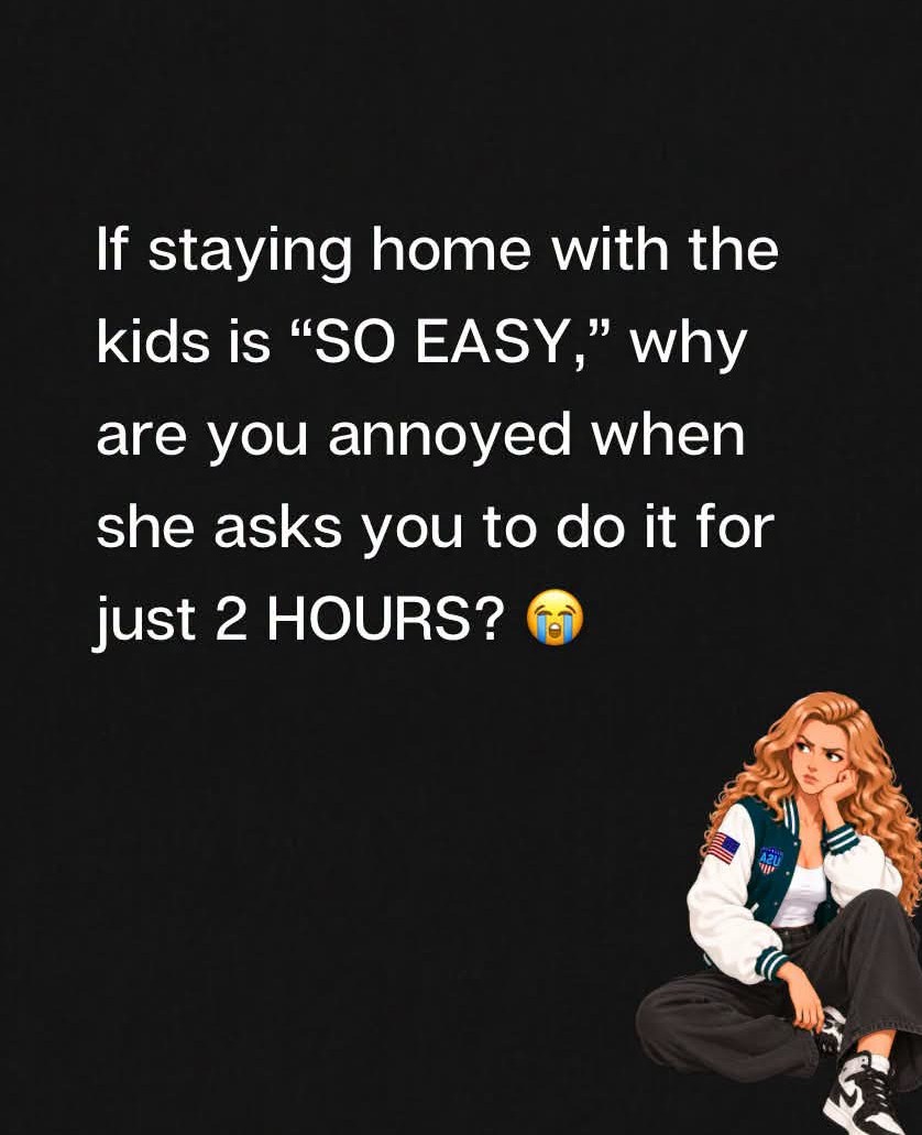 Dear_daughter0's tweet photo. Being a stay-at-home parent is often treated like it’s “easy” because it doesn’t come with a paycheck or a job title. But caring for children is real work—constant work.
There are no fixed working hours, no proper lunch break, and often no moment when you can completely switch off. Feeding, cleaning, teaching, entertaining, comforting, managing routines, and dealing with tantrums can drain you mentally and physically.
So when someone asks their partner to take over with the kids for just two hours, it shouldn’t be seen as a burden. It should be seen as partnership.
You don’t have to experience someone’s responsibilities to respect how difficult they can be.
Parenting is a team sport. Give each other a break. ❤️