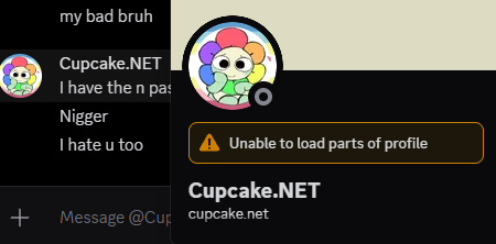 HDZunkz's tweet photo. @discord @discord_support 
this person called me the n-word and y'all haven't done anything. https://t.co/FIsoWJelME
