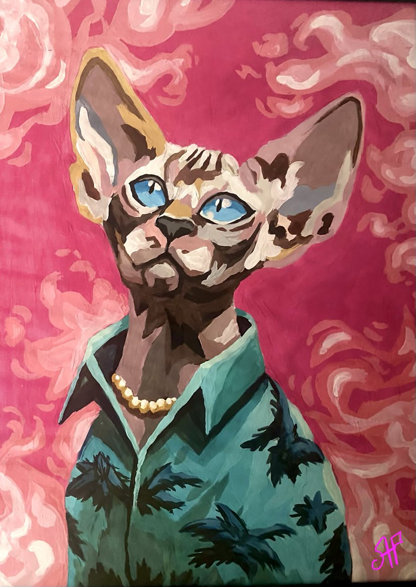 Ap538318090's tweet photo. There are two feelings I cannot resist

The first is a love for cats, 

and the second is nostalgia

So why shouldn't I combine them? That is precisely why I drew Tommy Vercetti!
Or, rather, Tommy Meowrcetti~ 

#GTAViceCity #GTA #Cats https://t.co/kjHBzn7IfR