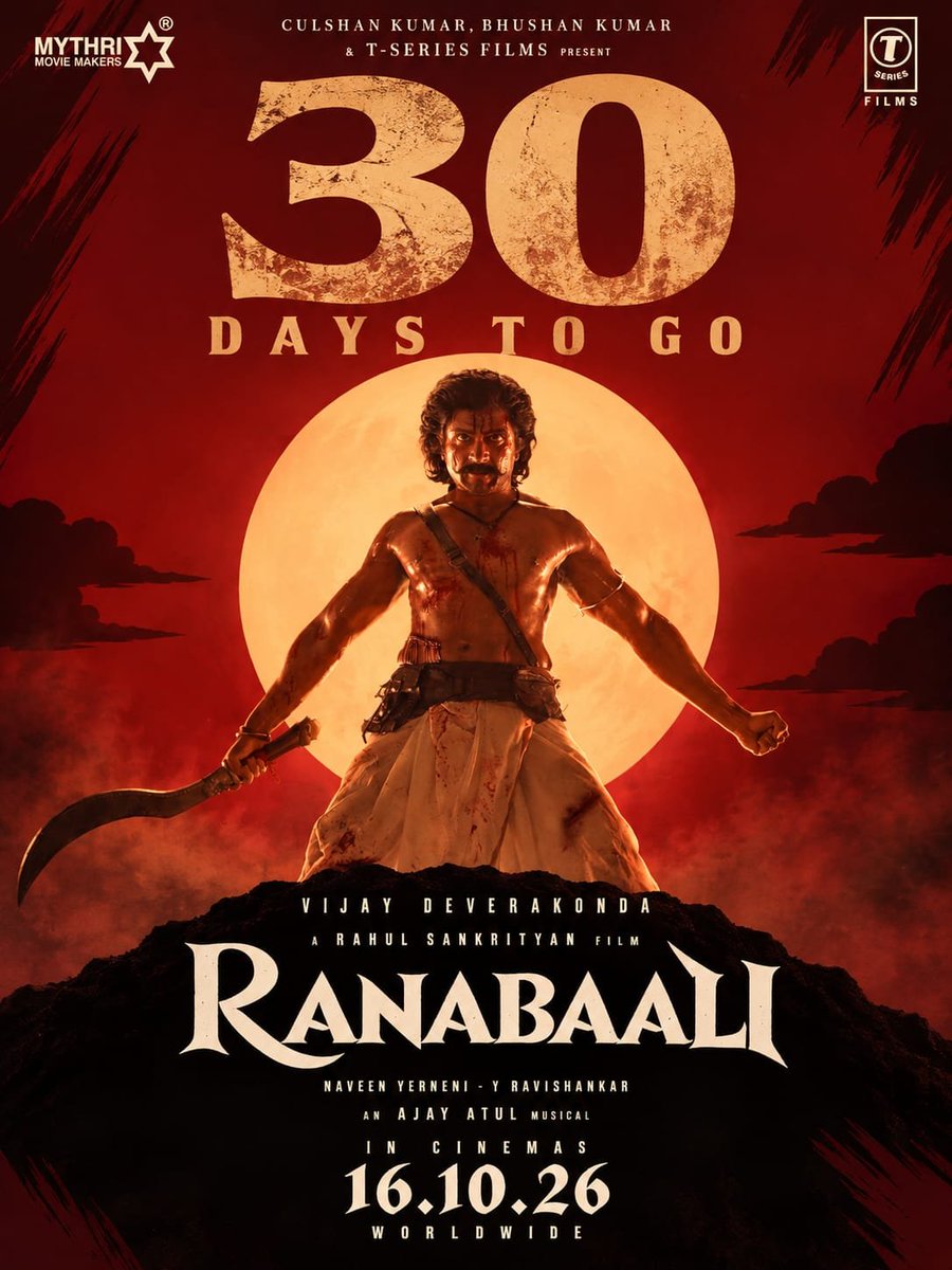VDKFANGIRL's tweet photo. విజయం పండగతో మొదలైంది…
విజయోత్సవం థియేటర్లలో జరగబోతోంది! ⚡
30 DAYS TO GO 🔥
#Ranabaali #VijayDeverakonda
#30DaysToGo
@thedeverakonda ♥️🔥 https://t.co/H1tfutFCuw