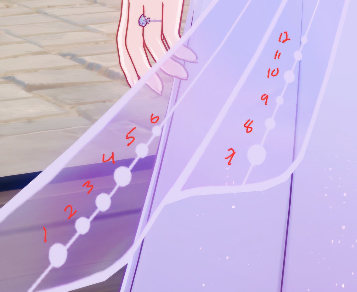 EmpyreanAxis's tweet photo. Cyrene has this too: 13 stars to represent each Chrysos Heir and, like Flame Reaver, another set of just 12. Perhaps a memory of their connection after he took her ceremonial blade? Her silver wreath is already in the shape of her crescent moon blade she used to wield. 
#Cyrene https://t.co/RjyCsxPOVG