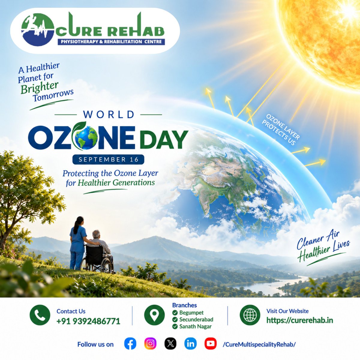 curerehabphysio's tweet photo. #WorldOzoneDay #WorldOzoneDay2026 #OzoneLayerProtection #CleanerAirHealthierLives #SaveOzoneSaveEarth #BestPhysiotherapyInHyderabad #TopRehabilitationCentreHyderabad #PhysiotherapyCentreHyderabad #BestNeuroRehabHyderabad #OrthoRehabilitationSecunderabad #CureRehab https://t.co/1eb2PaTxMH