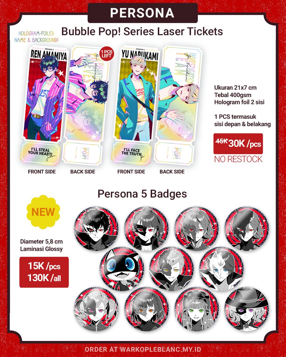Cecilia_RinChan's tweet photo. [1/3] OPEN P0 WARKOP LEBLANC
Ada Persona, AK Endfield, ZZZ, HSR. Ada dakimakura, deskmat, t-shirt, tarot cards, keychain dll!

🗓️ P0 Period: 15-20 Sept 2026
🛒 Mail 0rder &amp; OTS CF23 (booth no TBA, both days)
🔗 https://t.co/YcATNyMDJk

#comifuro23 #cf23 #cf23catalogue https://t.co/coZXNKkC8A