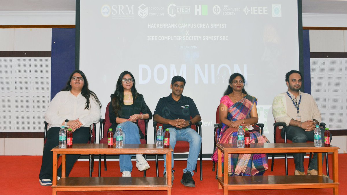 SRM_Univ's tweet photo. Two days of building, problem-solving and innovation at #DOMINION2026, bringing student developers together at #SRMIST.
@hackerrank #Buildathon https://t.co/9vUPGAtreU