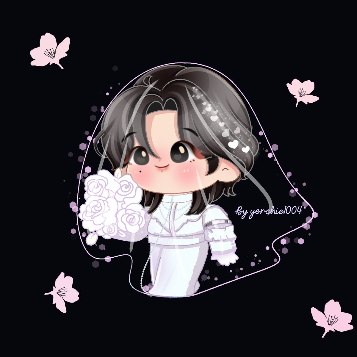 yorchie1004's tweet photo. 💐🤍

#정한 #seventeenfanart https://t.co/dP04IBe4OI