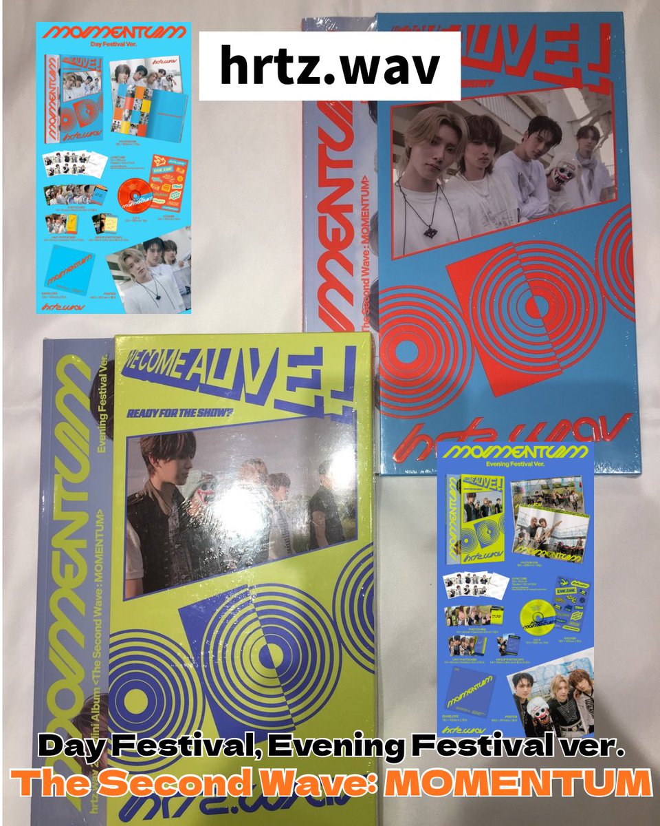 kpopclass_kk's tweet photo. hrtz.wav [The Second Wave: MOMENTUM] 入荷しました💓

・Day Festival ver. ¥3,050
・Evening Festival ver. ¥3,050
・Festival Kit ver. ¥4,240 https://t.co/vJ7fFuy3EI