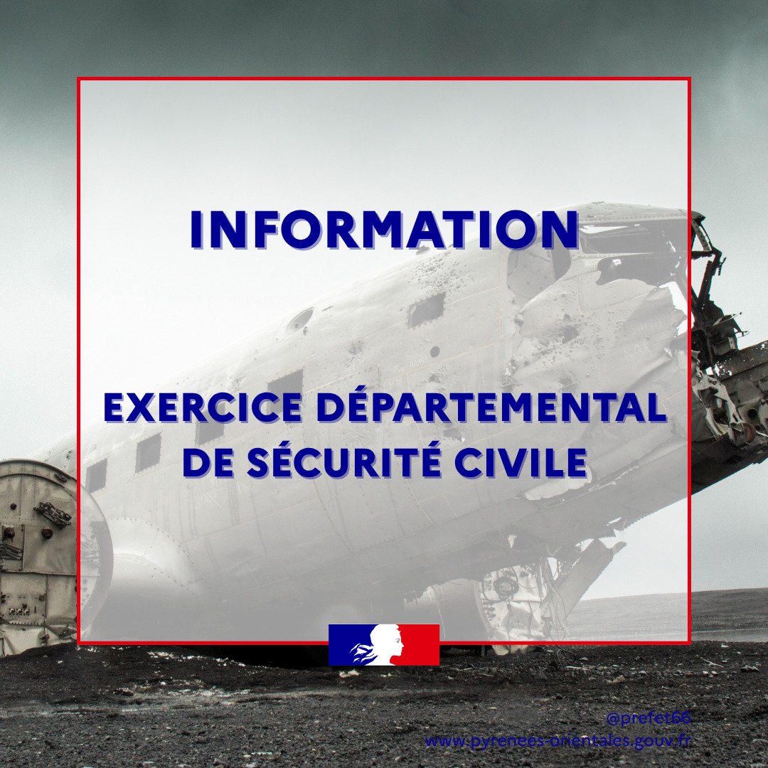 Image de Préfet des Pyrénées-Orientales - #SécuritéCivile 🚨 Exercice départemental de sécurité civile à l’aéroport de Perpignan Rivesaltes Mé