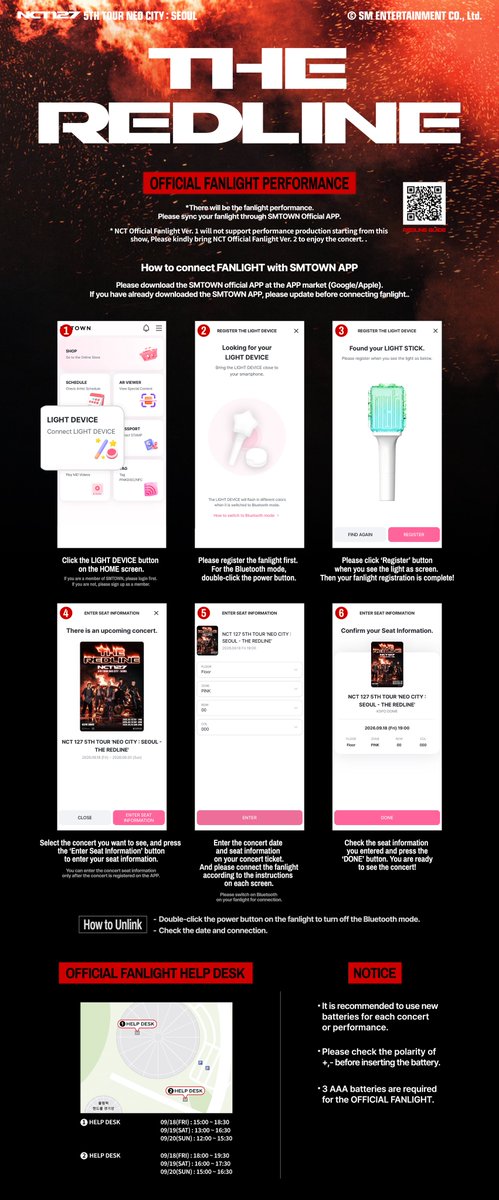 NCTsmtown_127's tweet photo. 2026 NCT 127 5TH TOUR 'NEO CITY - THE REDLINE'
공식응원봉 연출 안내
 
2026년 9월 18일 ~ 9월 20일 KSPO DOME에서 진행될
2026 NCT 127 5TH TOUR 'NEO CITY - THE REDLINE' 공식응원봉 연출이 있을 예정입니다. 

SMTOWN APP을 통하여 좌석을 연동해 주시기 바랍니다.

EVERYTHING, ALL AT ONCE, NEO
https://t.co/CjwLcDUb9P  

#NCT127 #THE_REDLINE
#NCT127_5TH_NEOCITY_THE_REDLINE
#NCT_10TH_ANNIVERSARY