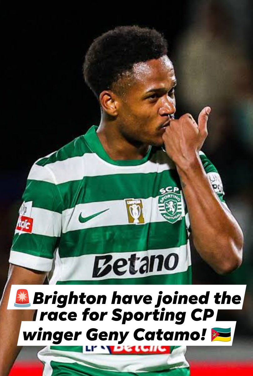 brightonAfans's tweet photo. 🚨 Brighton have joined the race for Sporting CP winger Geny Catamo! 🇲🇿🔵⚪️

The 24-year-old has a €60m release clause and is contracted until 2029. Sporting would reportedly demand around €40m+ to consider a January sale.

[Source: @TEAMtalk]

#BHAFC #Brighton https://t.co/bdI8RaxeAK